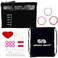 ChiaoGoo Twist Red Lace 5Inch Mini 7500M Interchangeable Circular Needle Set Sizes US 000 00 0 1 15 with 3 Cords Connectors Stitch Markers Stoppers with Project Bag