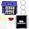 ChiaoGoo Twist Red Lace Shorties 2 3Inch Large Blue 7230S Interchangeable Knitting Needle Set 10Pairs Sizes US 4 5 6 7 8 Stainless Steel with 3 Cords with Project Bag