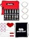 ChiaoGoo Twist Red Lace Shorties 2 3Inch Small Red 7230M Interchangeable Knitting Needle Set 12Pair Sizes US 0 1 15 2 25 3 Stainless Steel 3 Cords with 1 Project Bag