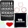 ChiaoGoo Twist Red Lace 5Inch Large 7500L Interchangeable Circular Knitting Needle Set Sizes US 9 10 105 11 13 15 Stainless Steel with 3 Cords with Project Bag