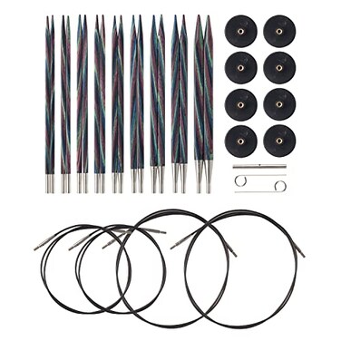 Knit Picks Options Square Wood Interchangeable Knitting Needle Set US 411 Foursquare