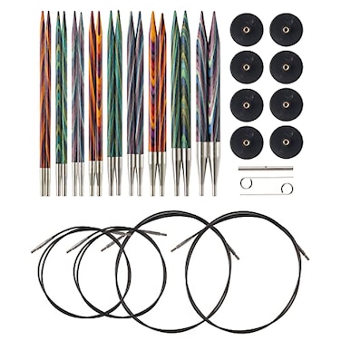 Knit Picks Options Wood Interchangeable Knitting Needle Set US 411 Mosaic