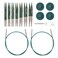 Knit Picks Options 234 Short Tip Interchangeable Wood Knitting Needle Set Caspian