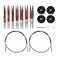Knit Picks Options 234 Short Tip Interchangeable Wood Knitting Needle Set Radiant