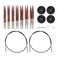 Knit Picks Options 234 Short Tip Interchangeable Wood Knitting Needle Set Radiant