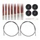 Knit Picks Options 234 Short Tip Interchangeable Wood Knitting Needle Set Radiant