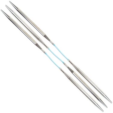 skacel by addi Flexiflips Basic Double Pointed Knitting Needles 8 Inch 20 cm Plated Brass Tips with Flexible Nylon Cord 275 mm