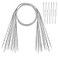 Coowayze Circular Knitting Needles Set Stainless Steel Round Knitting Needles 32 Inch 11 Pack Sizes 155mm Beginners Metal Knitting Needles with Magic Loop for Sweaters Socks Blanket and Scarves