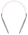 cuteDIY Size 9 Circular Knitting Needles 16 Inch Set Round Metal Kit Etched USmm ColorCoded Cable Smooth Join