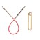 ChiaoGoo Knit Red 9 inch 23cm Circular Knitting Needles US Size 4 35mm Stainless Steel 60094 with Stitch Holder