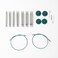 Knit Picks Options 234 Short Metal Stainless Steel Interchangeable Knitting Needle Set Reflections Stainless Steel