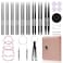 Froggod 453inch 115cm Interchangeable Circular Knitting Needles Set Aluminum US Sizes 25 4 5 6 7 8 9 10 11 with Interchangeable Knitting Needles and Cables Accessories and Case 9 Pairs