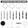 Froggod 453inch 115cm Interchangeable Circular Knitting Needles Set Aluminum US Sizes 25 4 5 6 7 8 9 10 11 with Interchangeable Knitting Needles and Cables Accessories and Case 9 Pairs