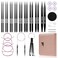 Froggod 453inch 115cm Interchangeable Circular Knitting Needles Set Aluminum US Sizes 25 4 5 6 7 8 9 10 11 with Interchangeable Knitting Needles and Cables Accessories and Case 9 Pairs