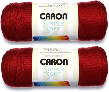 Caron Bulk Buy Simply Soft Yarn Solids 2pack Autumn Red