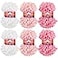 Threlaco 6 Pack Loops Yarn Bulk for Finger Knitting Soft Chunky Yarn 600 G 6 Skeins for Beginners DIY Hand Knitting No Needles or Hooks White Pink Carmine