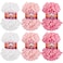 Threlaco 6 Pack Loops Yarn Bulk for Finger Knitting Soft Chunky Yarn 600 G 6 Skeins for Beginners DIY Hand Knitting No Needles or Hooks White Pink Carmine