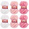 Threlaco 6 Pack Loops Yarn Bulk for Finger Knitting Soft Chunky Yarn 600 G 6 Skeins for Beginners DIY Hand Knitting No Needles or Hooks White Pink Carmine