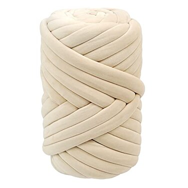 Casaphoria Chunky Yarn for Hand Arm Knitting Super Soft Giant Yarn Blanket for Pets Pillows Beige 3Lbs