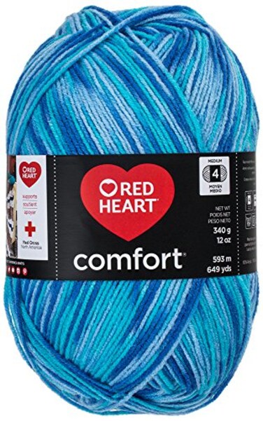 RED Heart Comfort Yarn TurquoiseBlue Print
