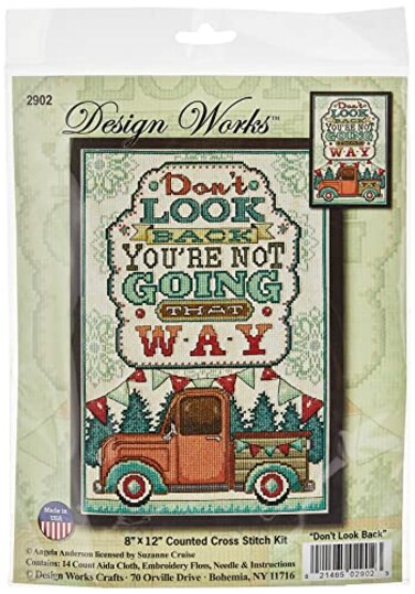 Design Works Crafts Dont Look Back 8 x 12 Counted Cross Stitch Kit