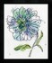 Design Works Crafts Blue Floral 8 x 10 Counted Cross Stitch Kit Multicolour
