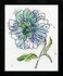 Design Works Crafts Blue Floral 8 x 10 Counted Cross Stitch Kit Multicolour