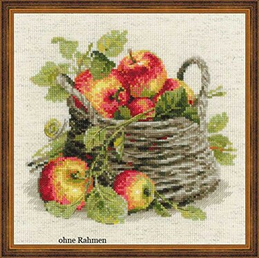 RIOLIS Ripe Apples 1450 Cross Stitch Kits 1181 x 1181 Cross Stitch Kits for Beginners Advanced Crossstitching Kit Adult Embroidery Counted Stitching Kit