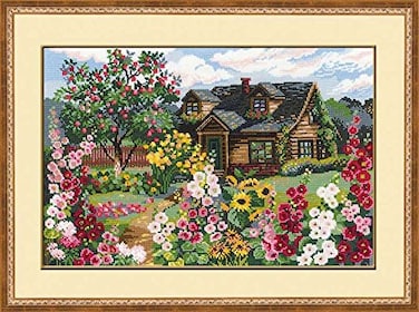 RIOLIS Flowering Garden 978 Cross Stitch Kits 1496 x 1024 Cross Stitch Kits for Beginners Advanced Crossstitching Kit Adult Embroidery Counted Stitching Kit