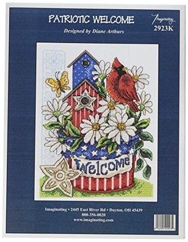 MR Technologies M R Technologies MR Technologies Patriotic Welcome Cross 75X10 14 Count Stitch Kit