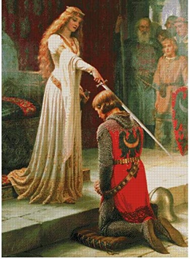Max Stitch AccoladeThe Knight Time14 Count100 Cotton Counted Cross Stitch Kits Egyptian Cotton Thread290x400stitch64x82cm Big Cross Stitch KitsEmbroidery Craft Kits for Advanced Cross Stitcher