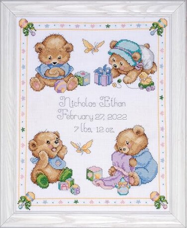 Design Works Crafts Baby Bears Sampler Counted Cross Stitch Kit