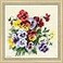 RIOLIS Pansy Medley 1516 Floral Cross Stitch Kits 787 x787 Cross Stitch for Beginners Advanced Crossstitching Kits Adult Counted Stitching Kits Flowers Embroidery Kit