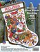 Design Works Crafts Santa Sleigh Cross Stitch Stocking Kit 17 Long 14 Count