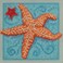 Mill Hill Starfish Beaded Counted Cross Stitch Kit 2016 Buttons Beads Spring MH141615