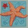 Mill Hill Starfish Beaded Counted Cross Stitch Kit 2016 Buttons Beads Spring MH141615