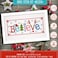 Povitrulya Counted Cross Stitch Kit Believe Embroidery Set for the Holidays Encouragement or Inspiring Everyday Possibilities with a Christmas Tree Snowflake Deer and Santa Hat