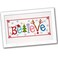 Povitrulya Counted Cross Stitch Kit Believe Embroidery Set for the Holidays Encouragement or Inspiring Everyday Possibilities with a Christmas Tree Snowflake Deer and Santa Hat