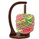 GROWLING Wooden Yarn Holder for Crocheting Upgrade Larger Size Magnetic Rotating Pendulum Yarn Ball Dispenser Stand Yarn Spinner as Surprise Gift for Knitting Lovers Walnut
