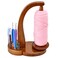 ULOI Crochet Yarn Holder Upgrade with Crochet Accessories Storage Attachment Magnetic Wooden Yarn Storage for Knitting Accessories Perfect for Crocheting and Knitting Projects Walnut Finish