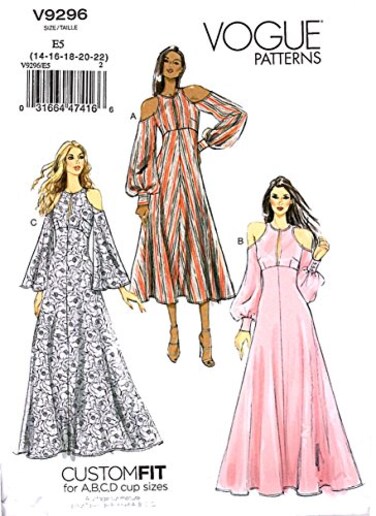 Vogue Patterns Vogue V9296 Womens Special Occasion Dress Sewing Pattern Sizes 1422