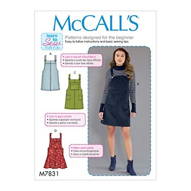 McCall's Patterns McCalls Patterns McCalls Learn Womens Overall Jumper Sewing Sizes 1220 Patterns