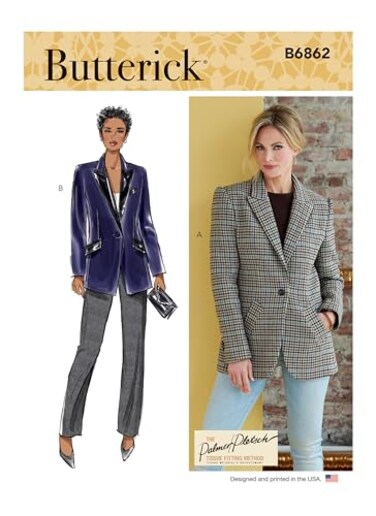 Butterick B6862B5 Misses Jacket Sewing Pattern Kit Code B6862 Sizes 810121416