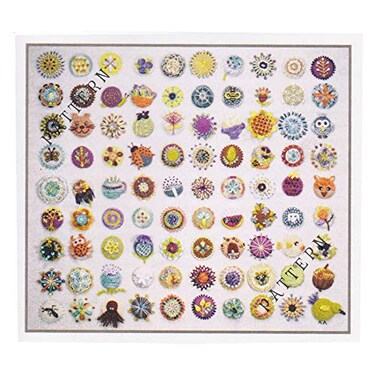 Sue Spargo Toned Down Circle Sampler Pattern Modern DIY Quilt Pattern for SkillBuilding Wool Embroidery and Creative Stitching 175 x 16