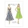 Vogue Patterns Misses ButtonDown FlaredSkirt Dresses 68101214 Red