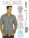 McCalls Patterns M6044 Mens Shirts Size XN XXXLXXXL White