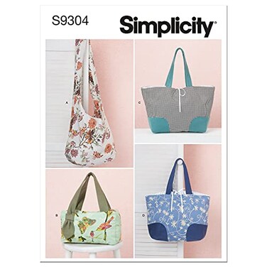 Simplicity Handbag Hobo Tote Bag Packet Code 9304 Sewing Pattern One Size WhiteSS9304OS