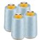 AK TRADING CO. AK Trading 4Pack Light Blue All Purpose Sewing Thread Cones 6000 Yards Each of High Tensile Polyester Thread Spools for Sewing Quilting Serger Machines Overlock Merrow Hand Embroidery