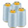 AK TRADING CO. AK Trading 4Pack Light Blue All Purpose Sewing Thread Cones 6000 Yards Each of High Tensile Polyester Thread Spools for Sewing Quilting Serger Machines Overlock Merrow Hand Embroidery