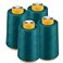 AK TRADING CO. AK Trading 4Pack Aquamarine All Purpose Sewing Thread Cones 6000 Yards Each of High Tensile Polyester Thread Spools for Sewing Quilting Serger Machines Overlock Merrow Hand Embroidery